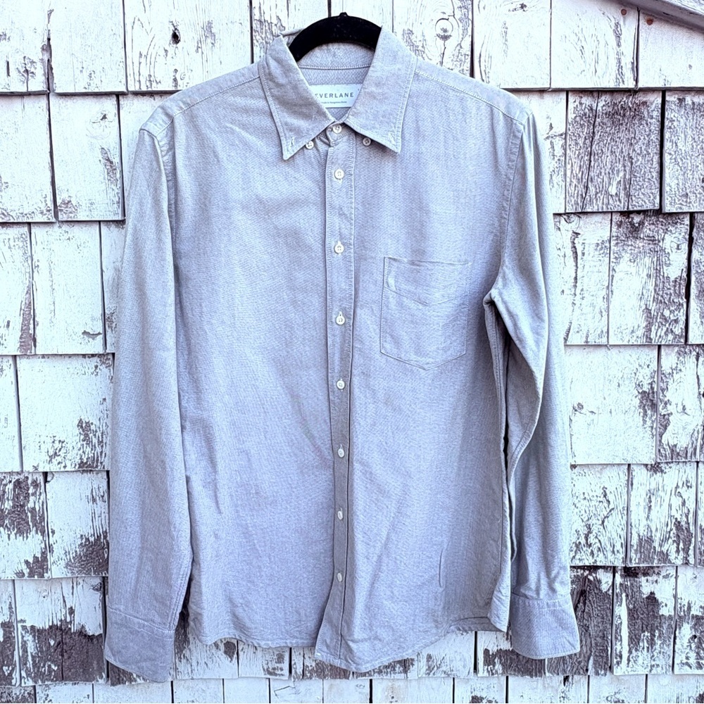 Everlane Men's Light green Button Down Shirt